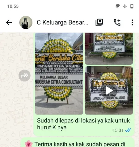Pengiriman Papan Bunga Duka Kota Bambu Selatan